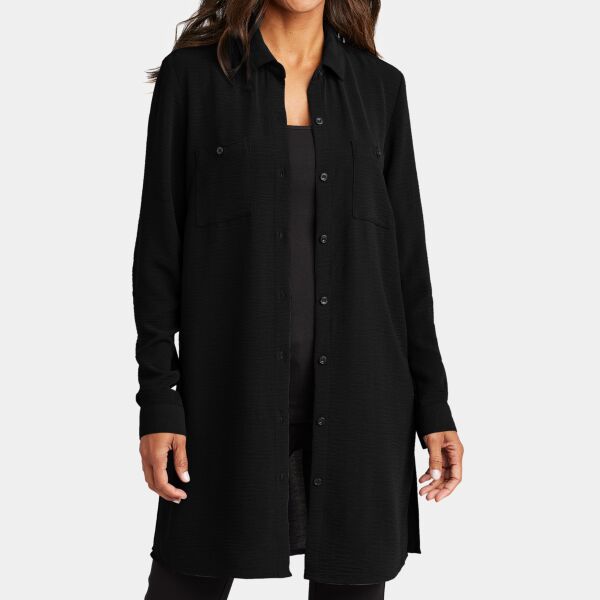 Women's Textured Crepe Long Tunic Thumbnail