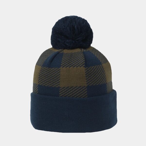 Plaid Watch Cap with Pom Thumbnail