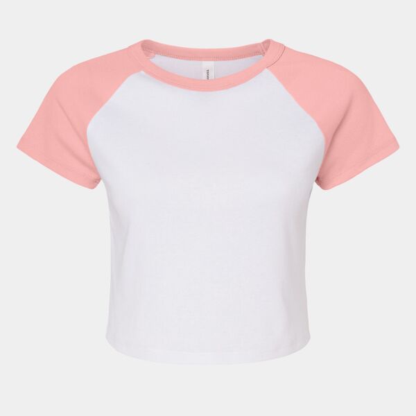 Women's Micro Rib Raglan Baby Tee Thumbnail