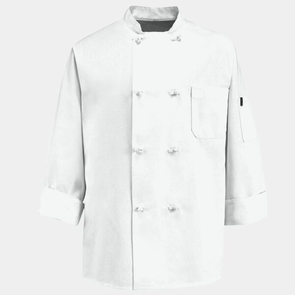 Eight Knot Button Chef Coat with Thermometer Pocket Thumbnail