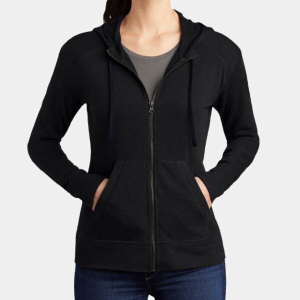 Women's PosiCharge ® Tri Blend Wicking Fleece Full Zip Hooded Jacket Thumbnail