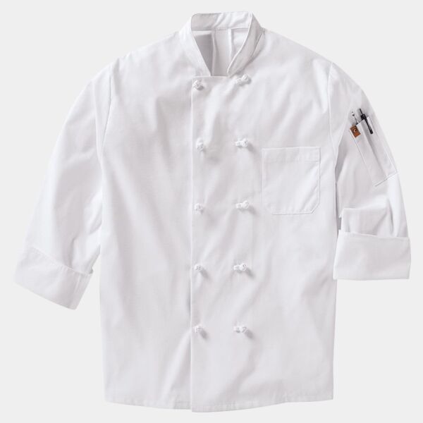 Mimix™ Ten Knot Button Chef Coat with OilBlok Thumbnail