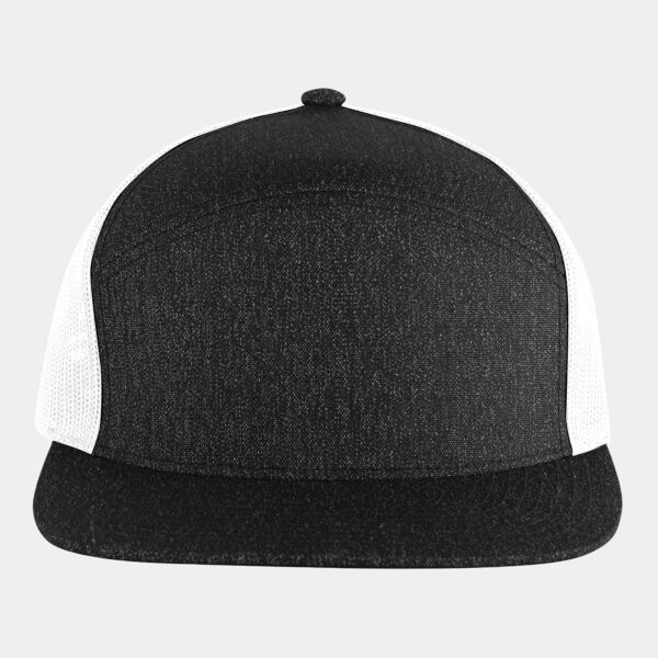 Heathered 6-Panel Arch Trucker Snapback Cap Thumbnail