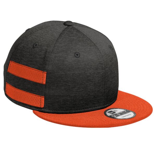 Shadow Heather Striped Flat Bill Snapback Cap Thumbnail