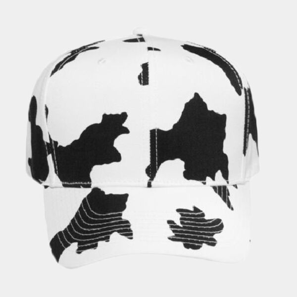 OTTO Cow Pattern Cotton Blend Twill Six Panel Pro Style Baseball Cap Thumbnail