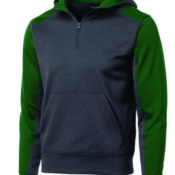 Colorblock 1/4 Zip Hooded Sweatshirt Thumbnail