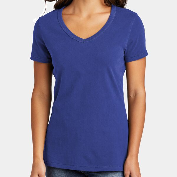 Ladies Beach Wash ® Garment Dyed V Neck Tee Thumbnail