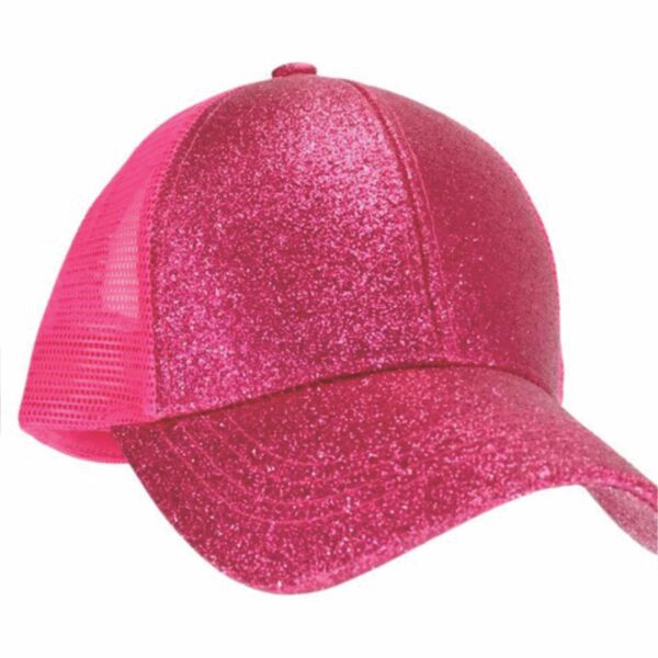 Glitter High Pony Criss Cross C.C Ball Cap Thumbnail