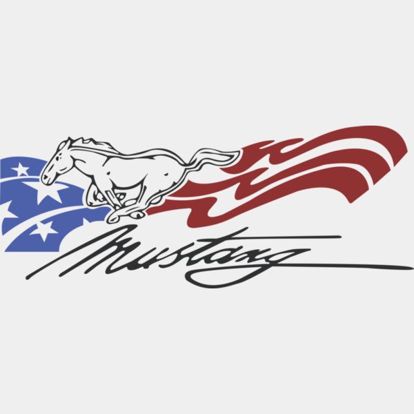 8096 Mustang with Flag Thumbnail