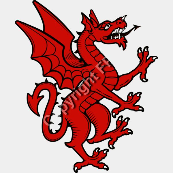 1350 Family Crest Red Dragon Thumbnail