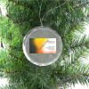 3 1/4" Round Clear Glass Ornament with Silver String Thumbnail